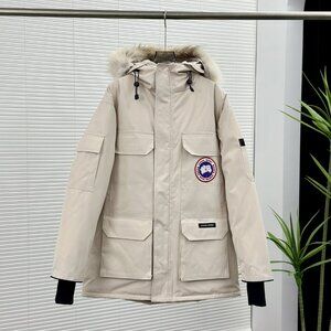 Canada Goose Cream Parka with Fur Hood